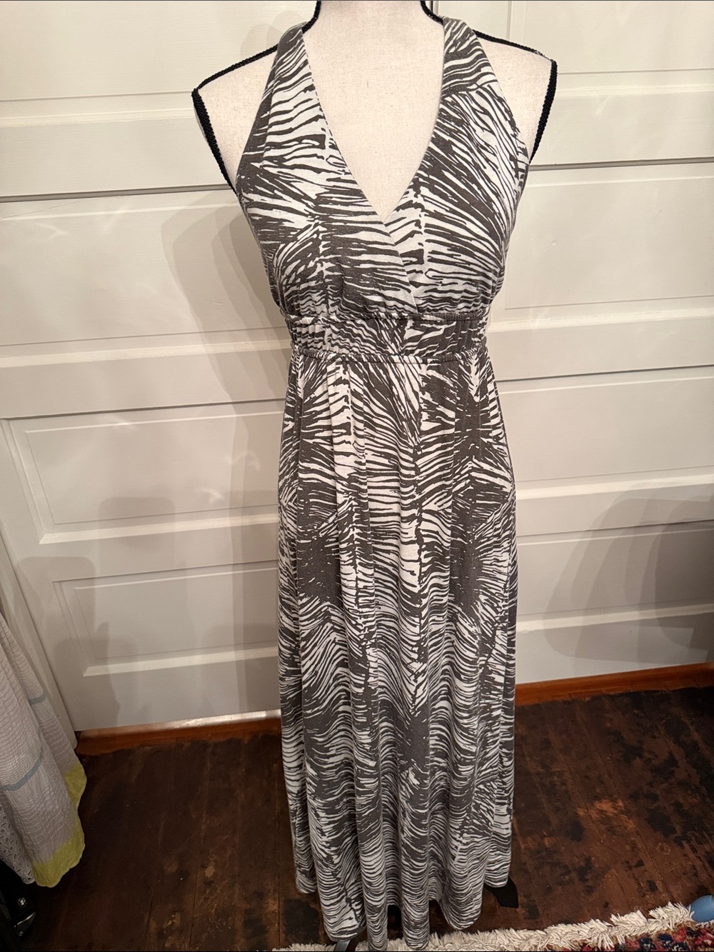 Gap Halter Maxi Dress Resort Vacation Soft Stretch Jersey Small